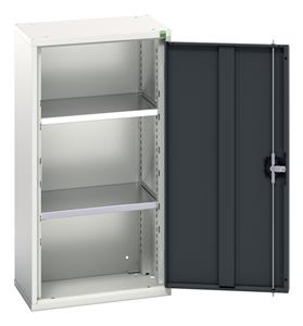 verso wall cupboard with 2 shelves. WxDxH: 525x350x1000mm. RAL 7035/5010 or selected Verso Wall Mounted Cupboards with shelves